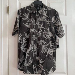 Volcom Men's Black and White Button Down Shirt